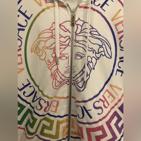 Versace “Medusa Head” Hoodie w/Greek Key Design - Picture 2 of 12